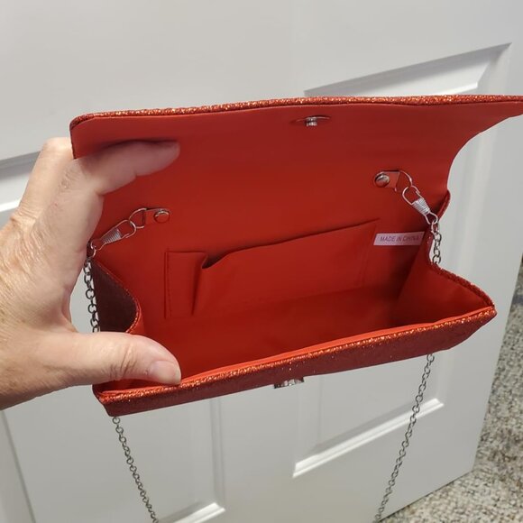 Sequin Clutch Purse Sparkly Envelope Evening Bag for Wedding, Parties, Brides - Picture 10 of 11